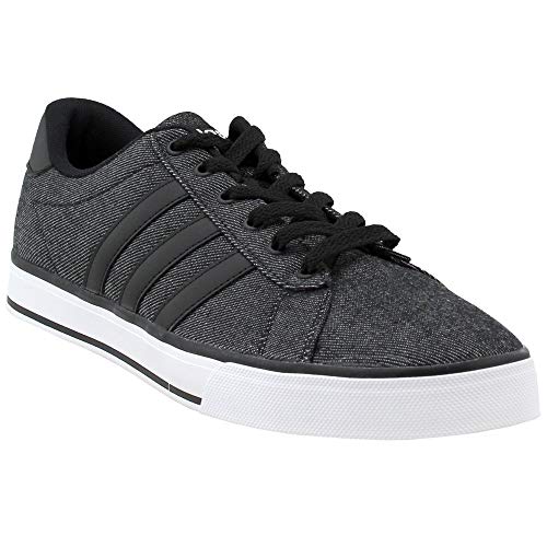 adidas NEO Men's SE Daily Vulc Fashion Sneaker, Black/Black/White, 10.5 M US