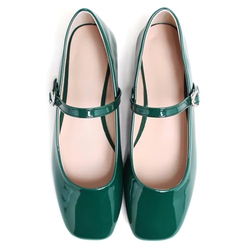 Image of LUXINYU Women's Slip on Flats,Classy Round Toe Solid Classic Mary Jane Ballet Dance Shoes Soft Comfortable PU Flat Shoes