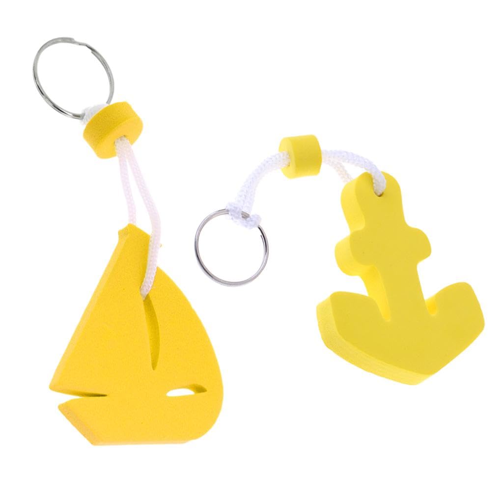 The Style Sutra Yellow Anchor & Sailboat Foam Floating Boat Key Ring Keychain|Motors | Parts & Accessories | Boat Parts |1 Piece Foam Anchor Floating Boat Key Ring-image-28