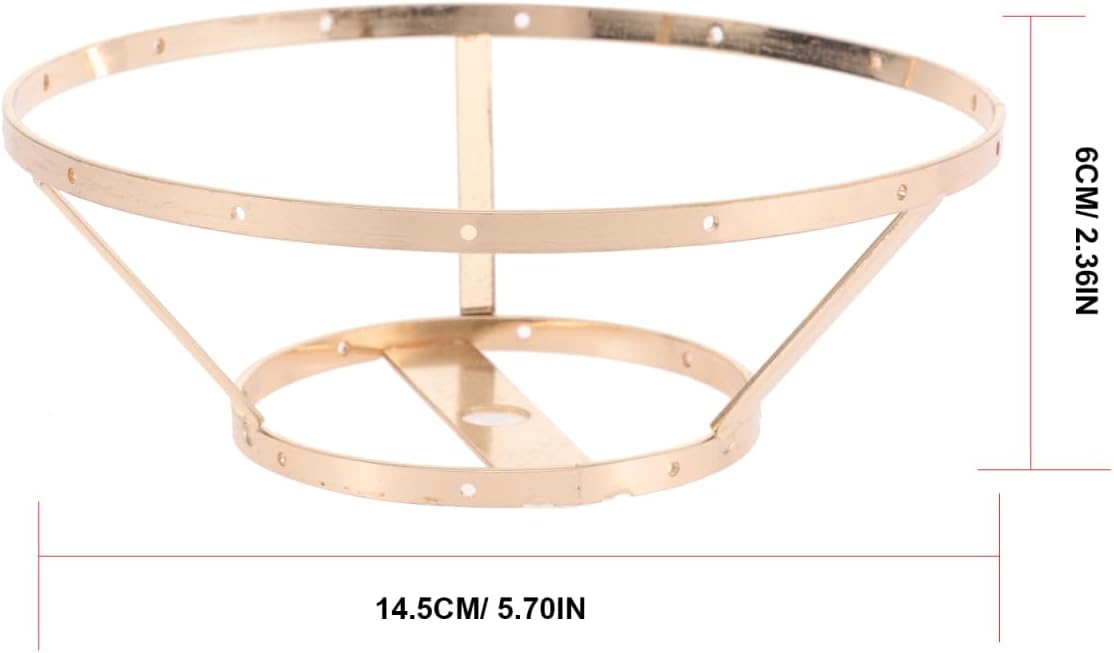 TEHAUX Diy Lampshade Frame Wire Lamp Shade Frame for Desk and Hanging Lamps Shells Chandelier Accessory 2.34X2.34X1 Inch Sturdy Lamp Holder for Home Lighting Projects