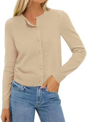 BTFBM Cardigan Sweaters for Women Cashmere Sweater Lightweight Button Down Casual Knit Shrugs Tops Early Fall Fashion