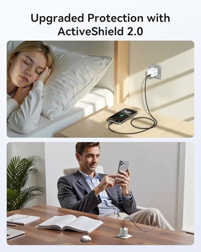 Image of Fast Charging for iPhone 16 /15 Charger,PD 3.0 PPS 33W GaN USBC Charger Block Foldable Plug Compact Type-C Wall Charge Adapter for Apple iPhone 16 Pro Max Series,Galaxy S25 /Pixel 9 /iPad (white-2pcs)