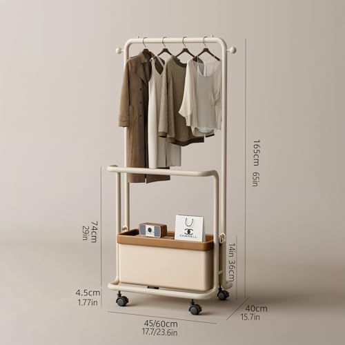 Cintre pour buanderie et chambre : portant double barre compact