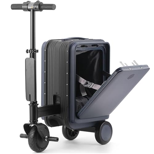 JXUANMM Maleta portátil Inteligente, Scooter de Equipaje eléctrico, Maleta motorizada de 20 'para Viajes, Puerto USB y Carga de Viaje de 110kg Blue-20L
