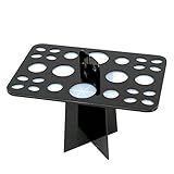 ESARORA Makeup Brush Dryer Rack, 26 Holes Makeup Brush Air Drying Organizer Folding Collapsible Air Drying Tower Brush Dryer (STYLE 2)