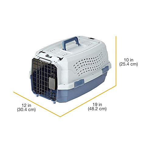 Image of AmazonBasics Two Door Top Load Pet Kennel (23-inch) with Wilderness Dry Dog Food, Chicken and Vegetable, 3kg