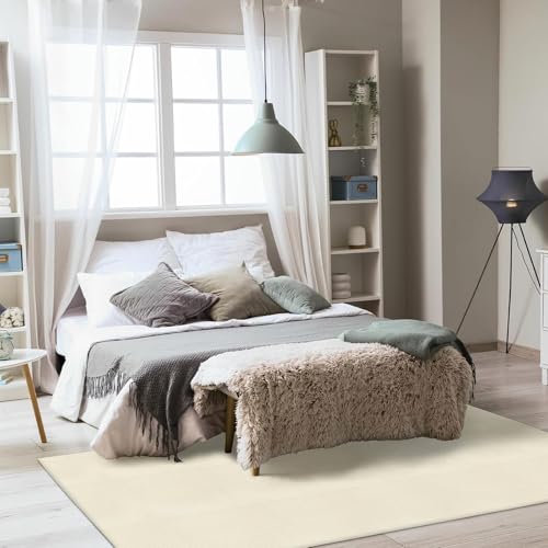 Selbstklebende Teppichfliesen Teppich Fliesen Teppichboden PVC Bodenbelag Filz Vinylboden Klebefliesen Boden Teppiche Selbstklebend Strapazierfähiger Boho Teppich Beige für Wohnung, Büro 30cm 10 Stück