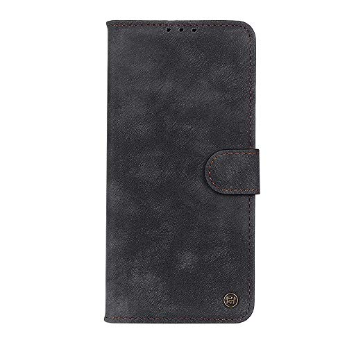 BAIDIYU Funda para Motorola Defy 2021, Efectivo y Tarjetas Ranuras, Estuche Tipo Billetera de Cuero PU de Lujo con Tapa, Funda Carcasa para Motorola Defy 2021.(Negro)