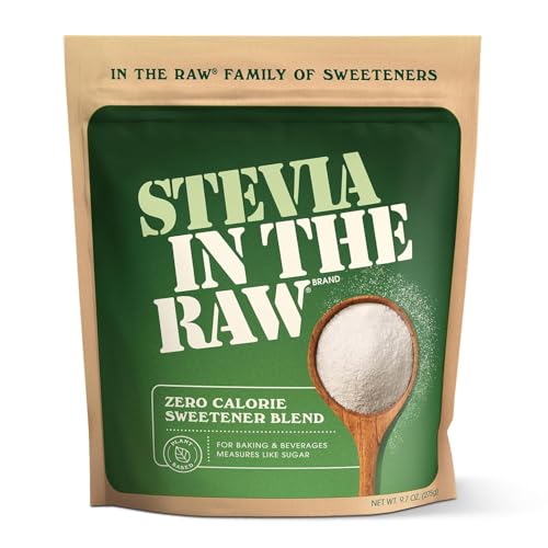 Stevia In The Raw Bakers Bag, Plant Based Zero Calorie Sweetener, No Added Flavors or erythritol, Sugar-free Sugar Substitute for Baking, Suitable For Diabetics, Vegan, Gluten-Free, 9.7Oz Bag (Pack of 1)