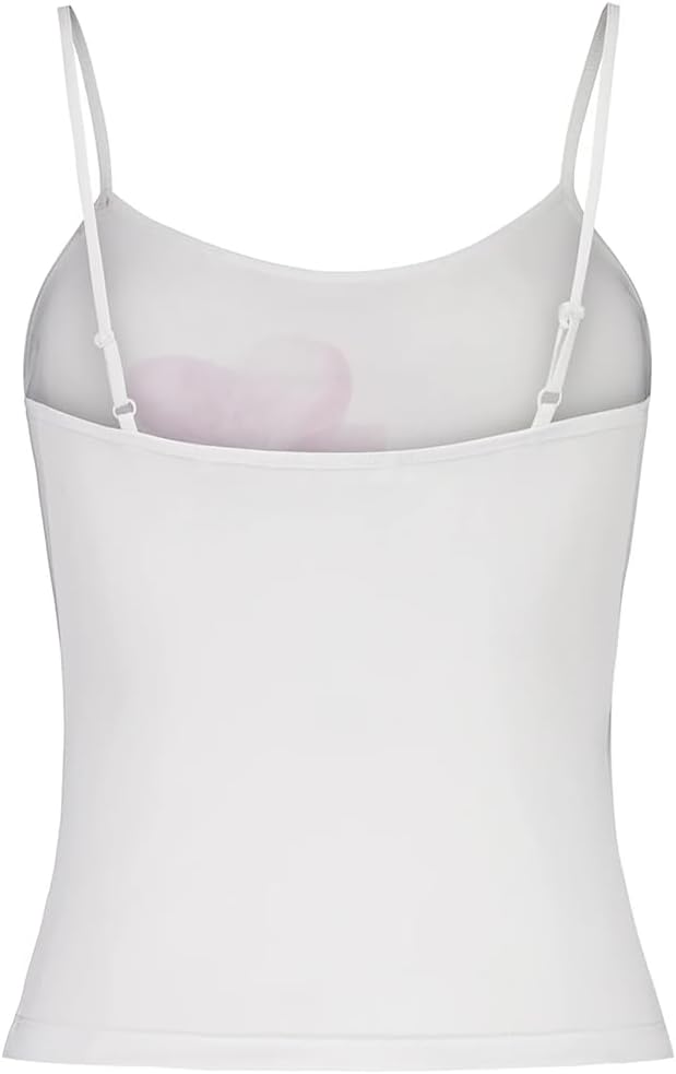Women Sleeveless Floral Crop Tank Tops Slim Fit Y2K Spaghetti Strap Going Out Tops Scoop Neck Vintage Grunge Cami Top - Image 5