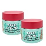 Coco Monoi Scrub Corpo e Capelli 2in1 – Idratante con Olio di Cocco e Olio di Tahiti, Azione Esfoliante Delicata, Pelle Liscia e Capelli Leggeri, 250 ml (2 Unità)