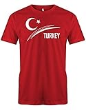 Druckart: Flexdruck Jayess TÜRKEI MOND Seite - Turkey Fan Shirt - Herren - T-Shirt in Rot by Gr. XXXL