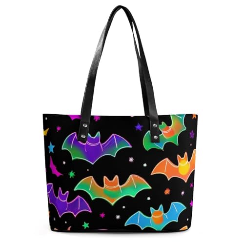 Large Leather Handbag Unisex Travel Lightweight Tote Bag For Daily Use