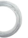 Finger Friendly Toner Plastic Coated Craft Wire   10 Meters, Icy Silver