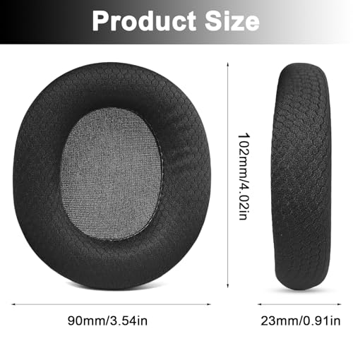 Arctis Pro Reemplazo de almohadillas para SteelSeries Arctis 1, 3, 5, 7, 9 Auriculares, cojines de tela de malla para auriculares inalámbricos Arctis Pro (Negro) miniatura 4