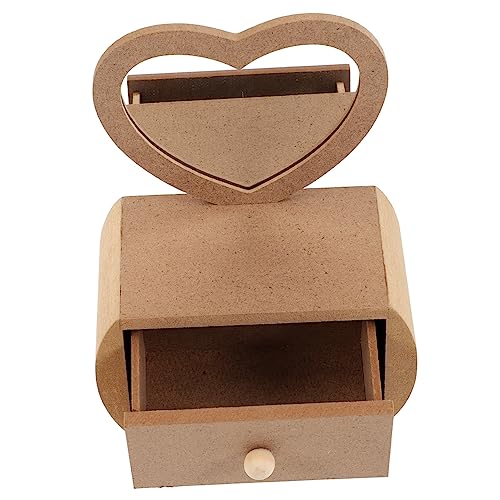 Ipetboom Wooden Vanity Dresser for Creative Storage Box with Mirror Educational Craft for Imagination Manual Skills Development for Projects