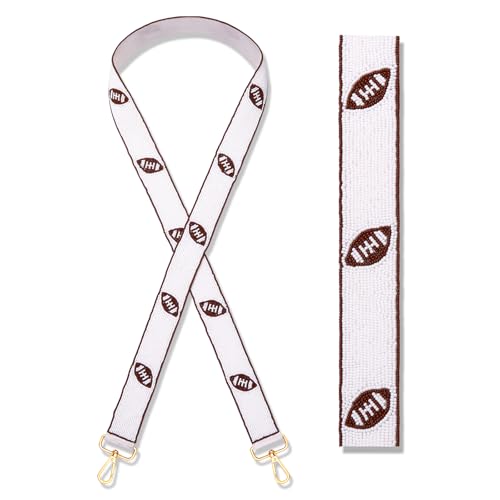 Game Day Purse Straps Replacement Crossbody Wide Shoulder Straps Beaded Football Purse Straps Handbag Strap Replacement Belts for Women Purse Bag Handbag (Style C)