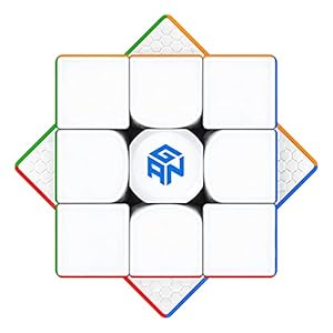 GAN 11 M Duo, 3×3 Magnetischer Speedcube, Magisches Puzzle Cube Spielzeug stickerlos Cube Mattierte (Frosted) Oberfläche (Weißes Innenleben)