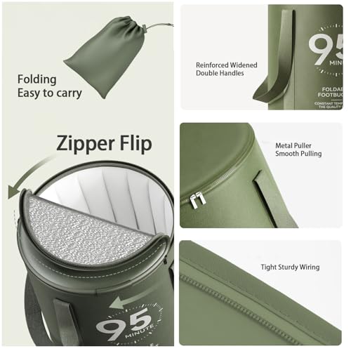 Cuenca plegable para baño de pies 30L con asa gris miniatura 3