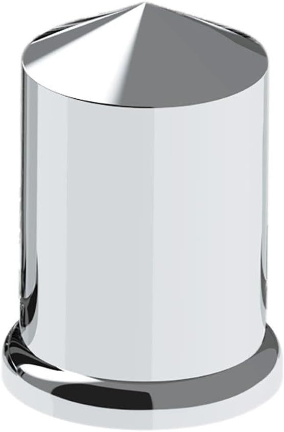 United Pacific 10011CB Wheel Lug Nut Cover, 1-1/2" X 3", Chrome, Plastic, Pointed, Push-On