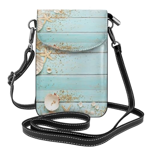 Coquillages de plage et étoiles de mer petits sacs bandoulière porte-téléphones