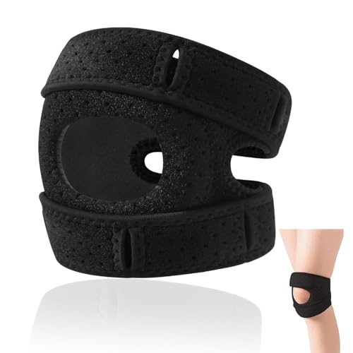 CHAOTEMAI Ortho Rodilleras Menisco y Ligamento Ajustable Rodillera Rotuliana Antideslizante Cinta Rotuliana Transpirable Knee Support para Mujeres Hombres Fitness Deportes Correr Saltar