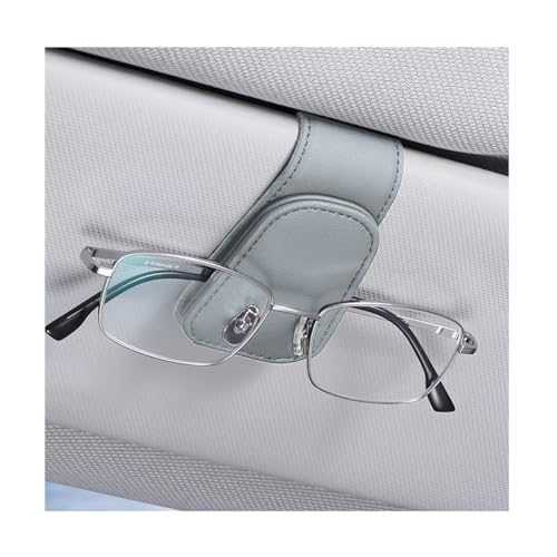 Image of AICEL Sunglasses Holders for Car Sun Visor, Leather Eyeglasses Hanger Mounter, Magnetic Glasses Holder and Ticket Card Clip, Auto Interior Accessories Universal for SUV Pickup Truck