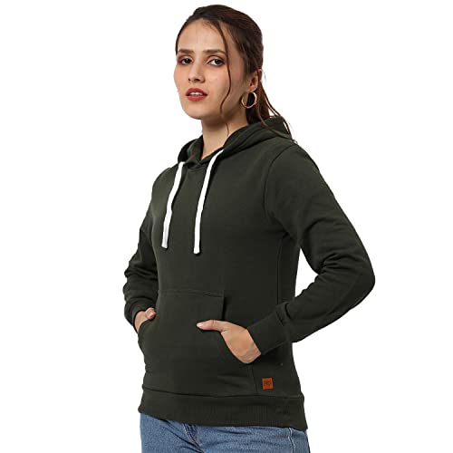 Image of Campus Sutra Women cotton Premium Zipper Hoodie-Grey