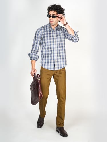 Image of Allen Cooper Checks Shirts for Men - 100% Cotton Comfort Fit Casual and Formal Shirt - Breathable, Soft, Classic Style (Multiple Colors)