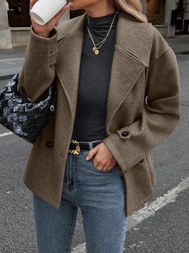 Stylish Coffee Brown Womens Casual Coat: Your Go-To Fall & Winter Jacket in X-Large - Image 4