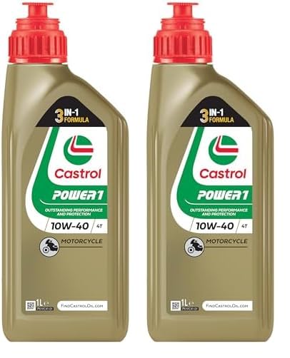Castrol POWER1 4T 10W-40 Motoröl, 1L (Packung mit 2)