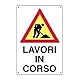 Cartello in polionda cm68x43 Lavori in corso
