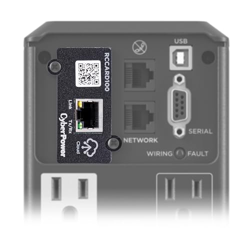 Image of CyberPower RCCARD100 Cloud Monitoring Card, Remote UPS Management via PowerPanel Cloud, Plug-and-Play Installation, Real-Time Alerts, Compatible with Select CyberPower UPS Models One Size (Pack of 6)