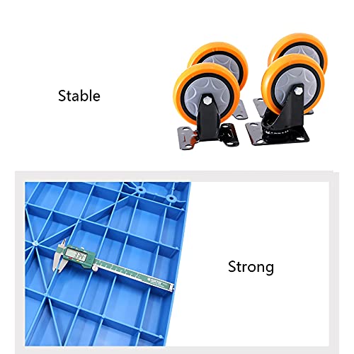 Carretilla plegable con plataforma de plástico y ruedas silenciosas miniatura 2