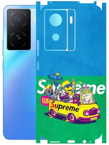 Image of AtOdds - Full Body Back Screen Guard Protector Film - Lamination Wrap Skin Sticker Compatible with IQOO Z7 (5G) | Scratchproof Matte Finish (Simps)