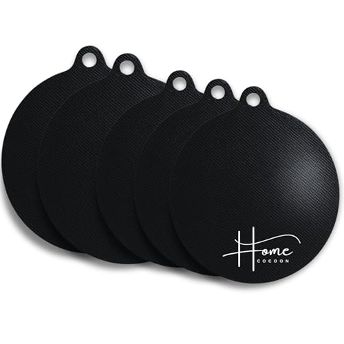 Home Cocoon Copri Piano Induzione – Set 5 Tappetini Protettivi Ø20cm e Ø22cm, Copertura Silicone Antigraffio per Piano Cottura a Induzione 5 Fuochi, Protezione Universale Salva Cucina