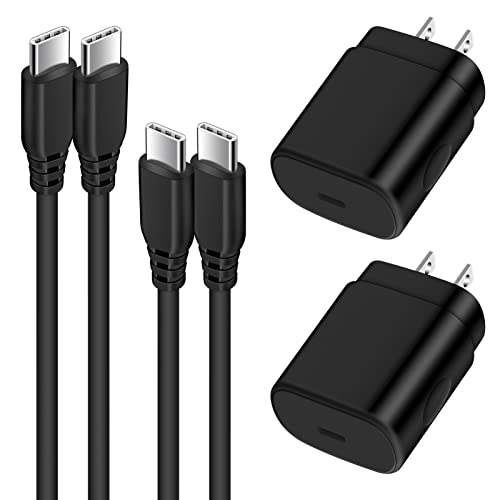 Type C Android Charger, 4-Pack Samsung 25W Super Fast Wall Charger +60W USB C to C Charger Cable 9FT for Samsung Galaxy A13 5G/A53 5G S22 5G /S22 Ultra/S22+/S21/S21 FE/S21 Ultra/S20/S20 FE/S20 Ultra