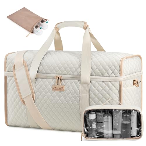 Foto de LOVEVOOK Bolsa de viaje para mujer, bolsas de viaje para mujer, bolsas de lona de mano para aviones, bolsa de noche con bolsa de artículos de tocador, bolsa de hospital para trabajo de parto y parto (imagen 2)
