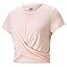 PUMA Studio Twist Burnout tee Camiseta, Mujer, Cloud Pink/Burn out Print, S