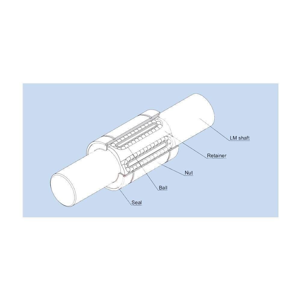 Roulements à Billes, LMKP60UU Ploit Flange Type Linear Bearings 60 * 90 110mm (2 Pcs) LMKP 60UU 60MM Bearing LMKP60 UU