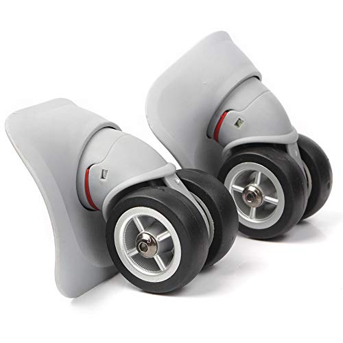 Newsmarts Replacement Luggage Spinner Wheel 2Pcs Set of Suitcase Wheel Universal for Most Luggage W042, Grey Large