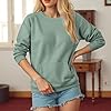 fbisuixb Crewneck Sweatshirts for Women No Hood Fall Casual Long Sleeve Pullover Tops Loose Sweatshirt with Pocket #2