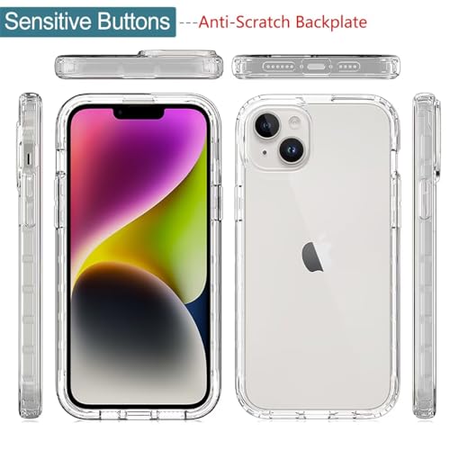 Coque iPhone 15 Plus antichoc transparente avec protection écran verre