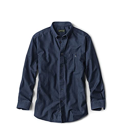 Orvis Men's Wrinkle-Free Pure Cotton Denim Shirt Multi #TOP1
