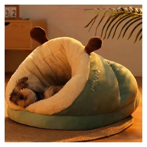 Nid de couchage confortable pour chiot et chat avec rebords bleus
