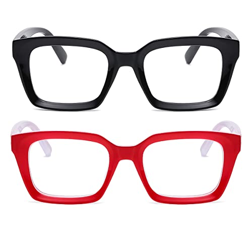 Image of JOVAKIT Non Prescription Glasses for Women Men Fashion Square Frame Eyeglasses