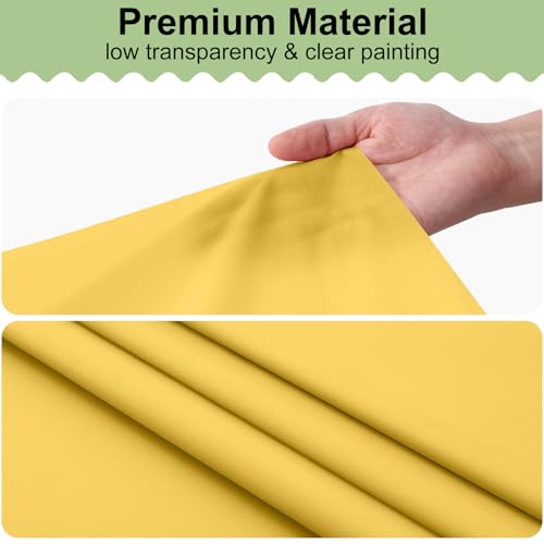 Image of 4 Packs Disposable Plastic Table Cloth, 84 inch Round Waterproof Tablecloth, Leakproof & Sturdy Decorative Table Covers for Picnic, Party, Outdoor and Back to School, Yellow