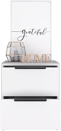 Miniatura 6 de Mesitas de noche TUHOME Kaia de madera de ingeniería en color blanco