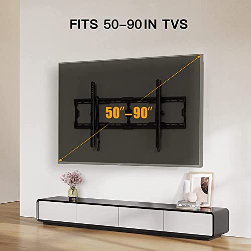 Perlegear Tilting Tv Wall Mount For 40-90 Inch Flat Curved Screen Tvs Up To 150 Lbs, Low Profile Tv Mount Saving Space Max Vesa 800X400Mm, Universal Tilt Tv Mount Fits 16" 18" 24" Wood Studs, Pgxt2 #TOP5