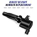 Set of 4 Ignition Coil Pack Fits for 2.0 2.3 2.5 L4 2003-2011 Ford Focus, 2005-2019 Ford Escape, 2010-2020 Ford Fusion, 2004-2005 Mazda 3 Mazda 6 Replaces# DG501 DG504 DG541 DG507 FD505